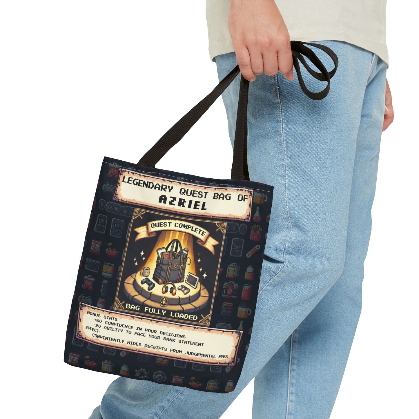 Legendary Quest Bag – Personalized Pixel Loot Carrier