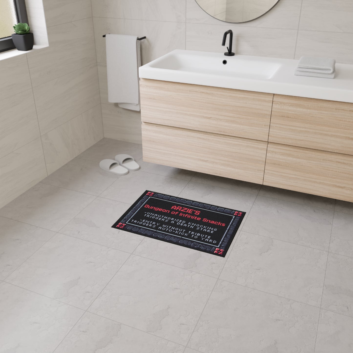 Dungeon of Infinite Snacks Doormat – Personalized with your NAME