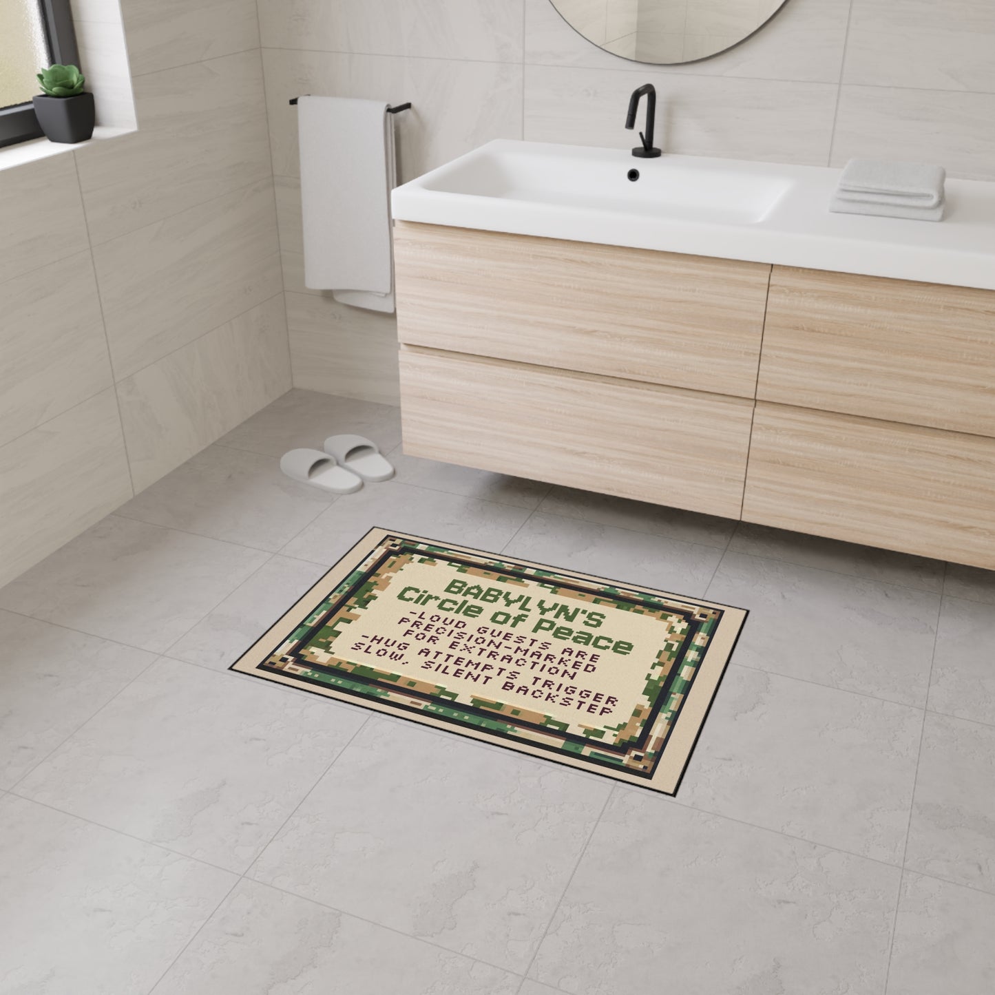 Circle of Peace – Personalized Doormat Tactical Entry Zone