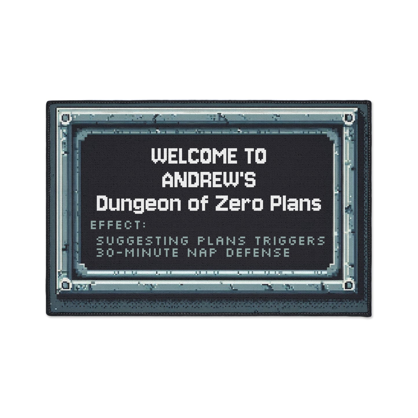 Dungeon of Zero Plans Doormat – Personalized with your NAME