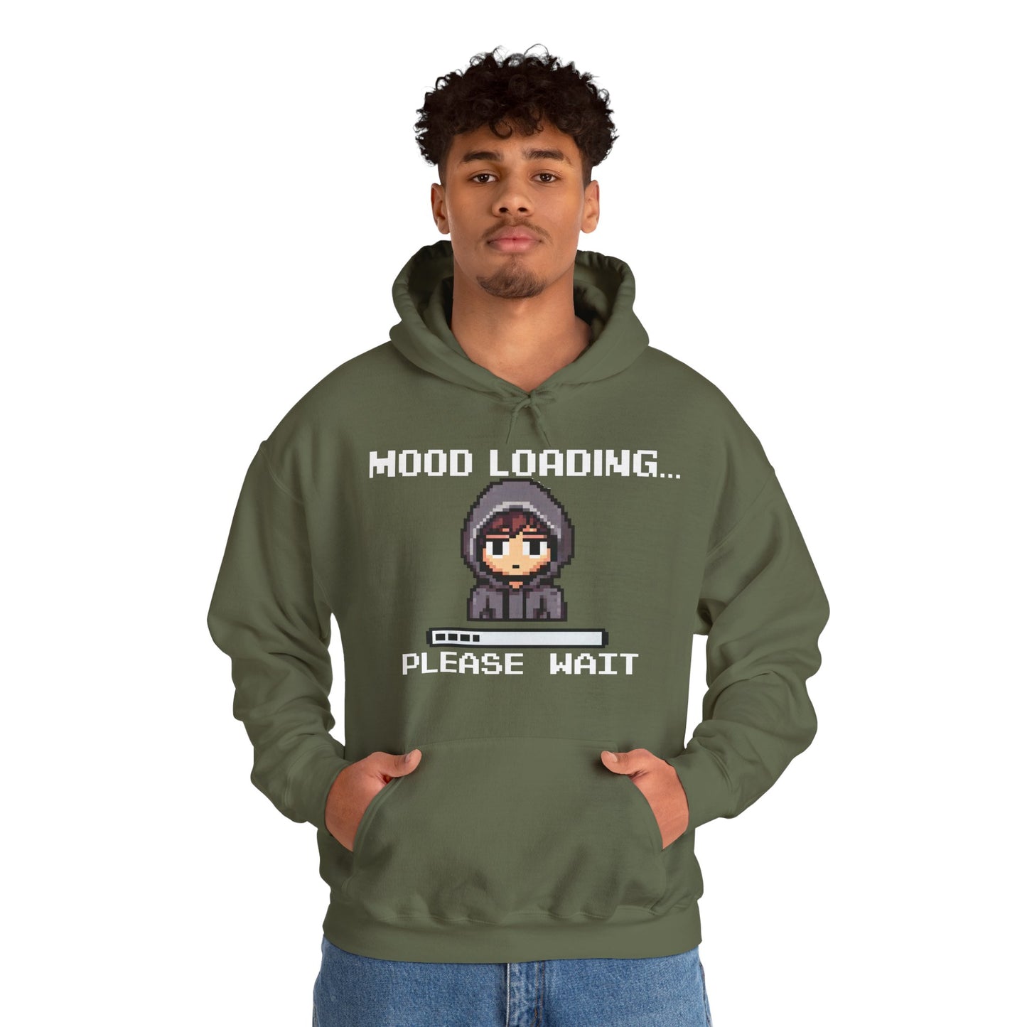 Hoodie of Mood Buffering – “Mood Loading: Please Wait” for Social Laggers