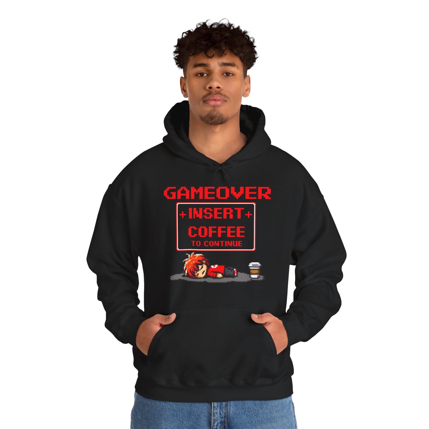 Respawn Hoodie of Low Battery – “Game Over, Insert Coffee to Continue”