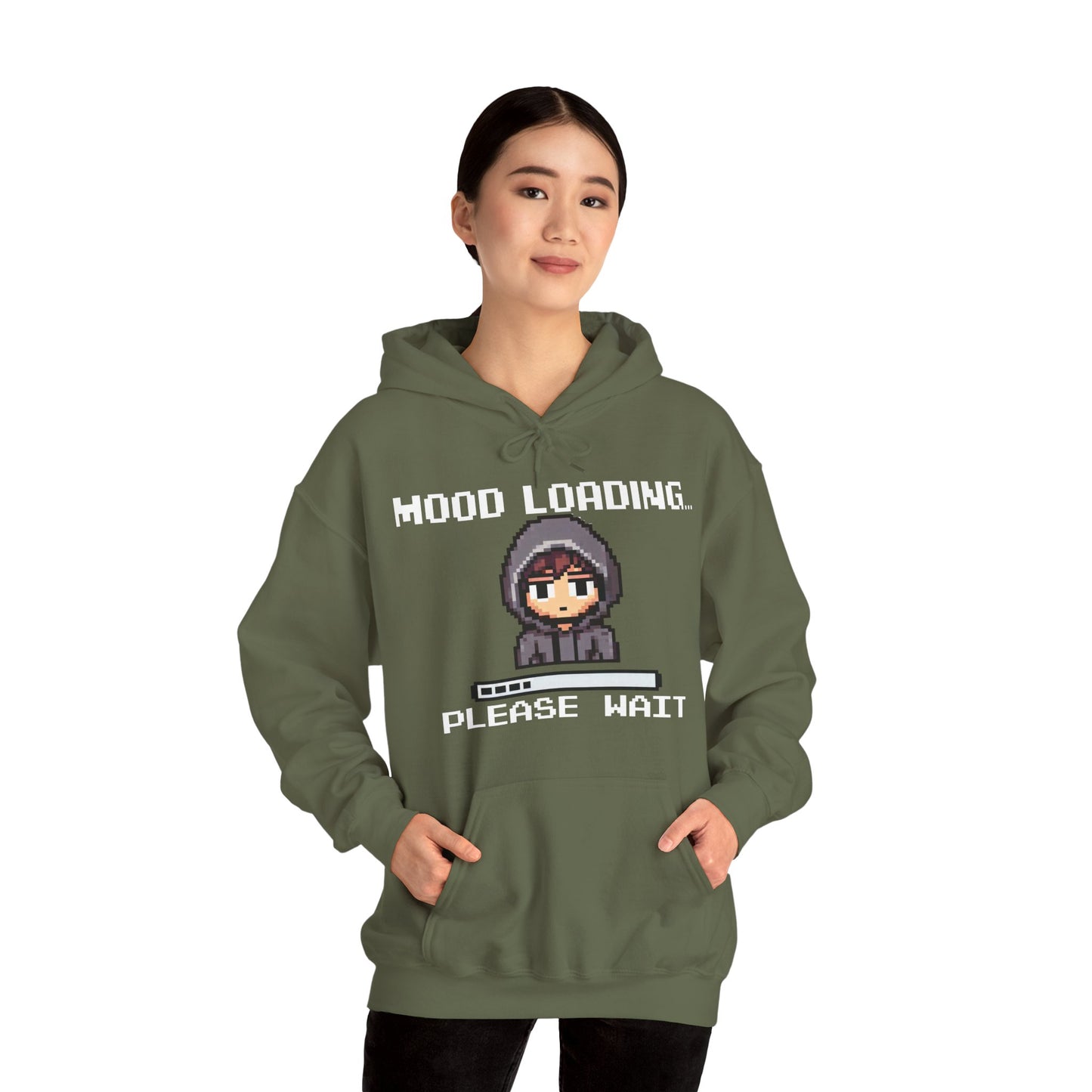 Hoodie of Mood Buffering – “Mood Loading: Please Wait” for Social Laggers