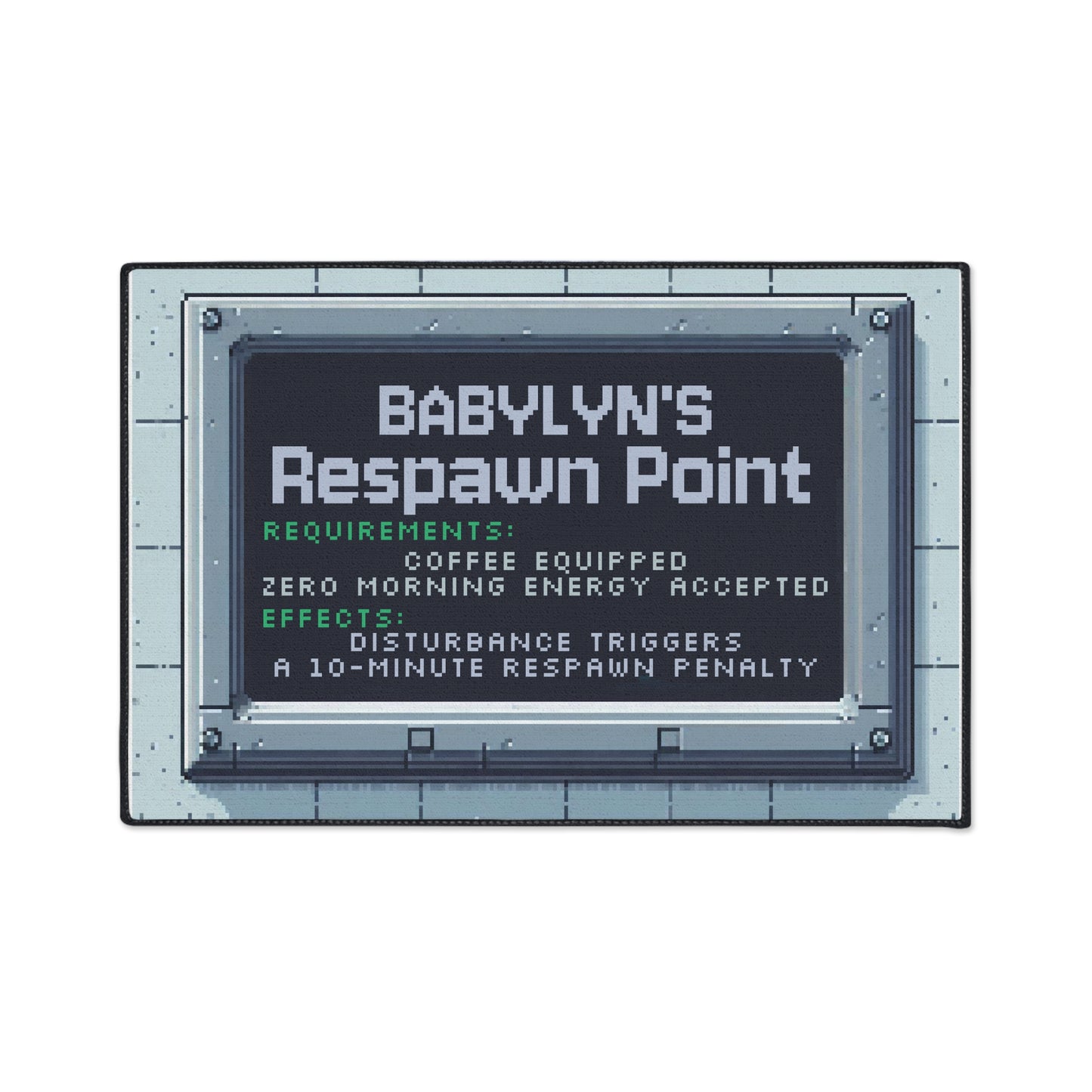 Respawn Point Doormat – Personalized with your NAME
