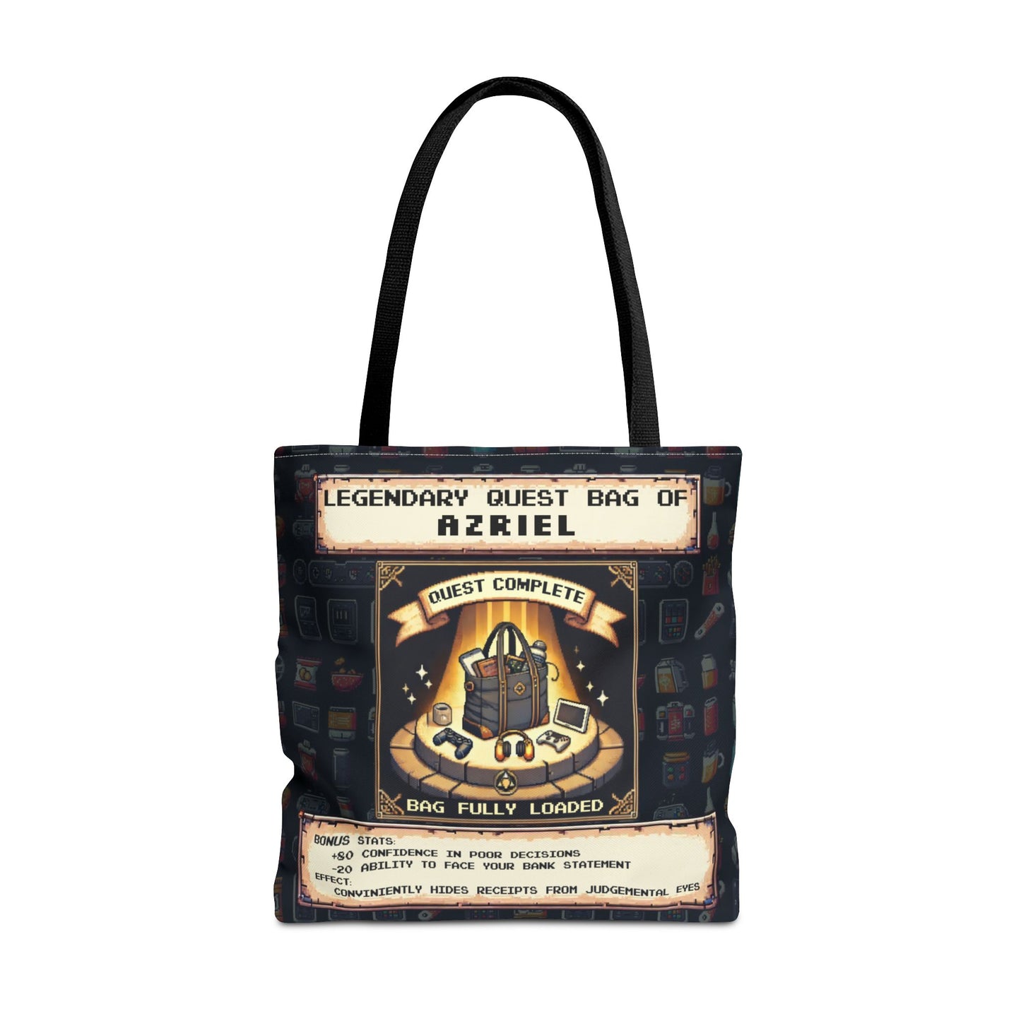 Legendary Quest Bag – Personalized Pixel Loot Carrier