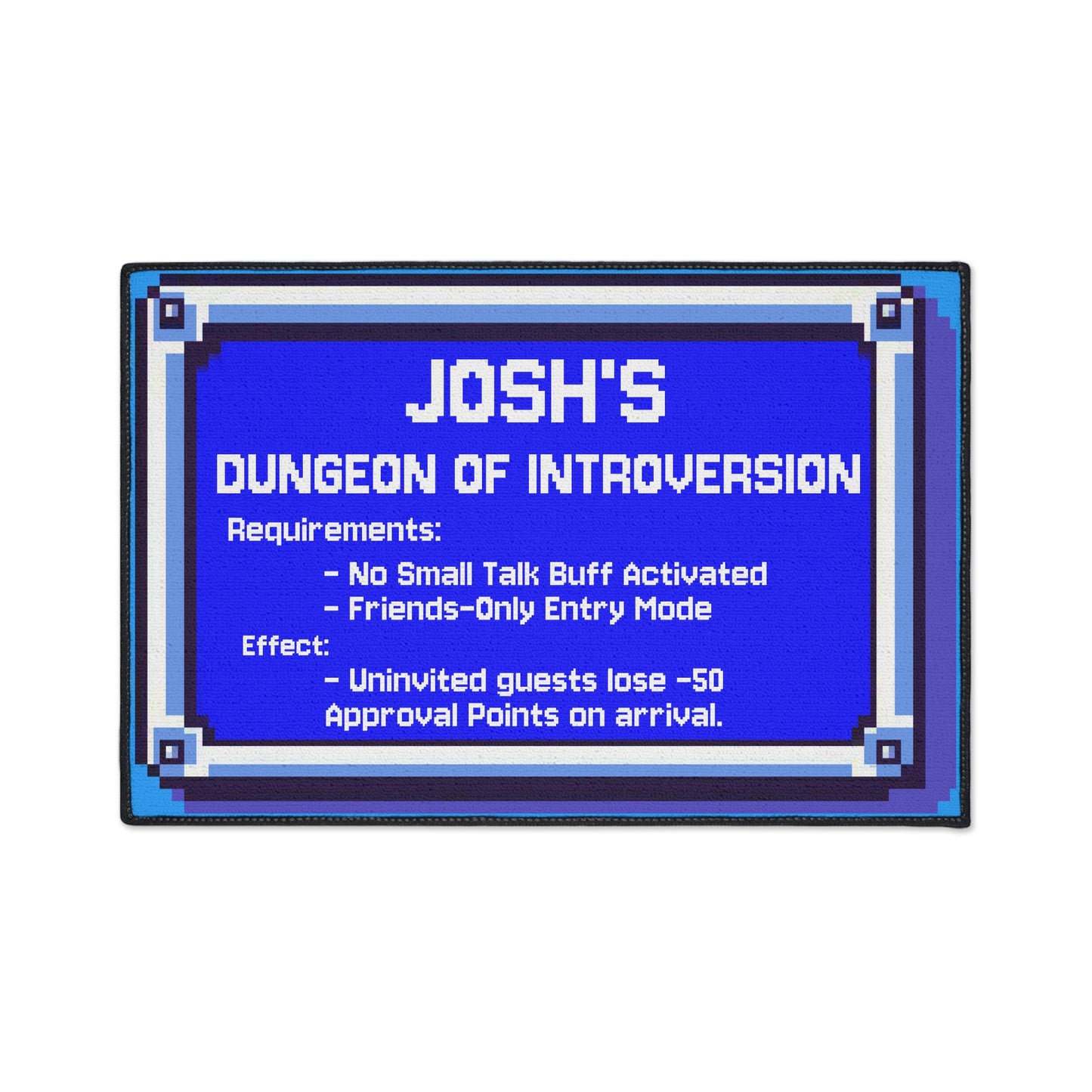 Personalized Dungeon of Introversion Doormat