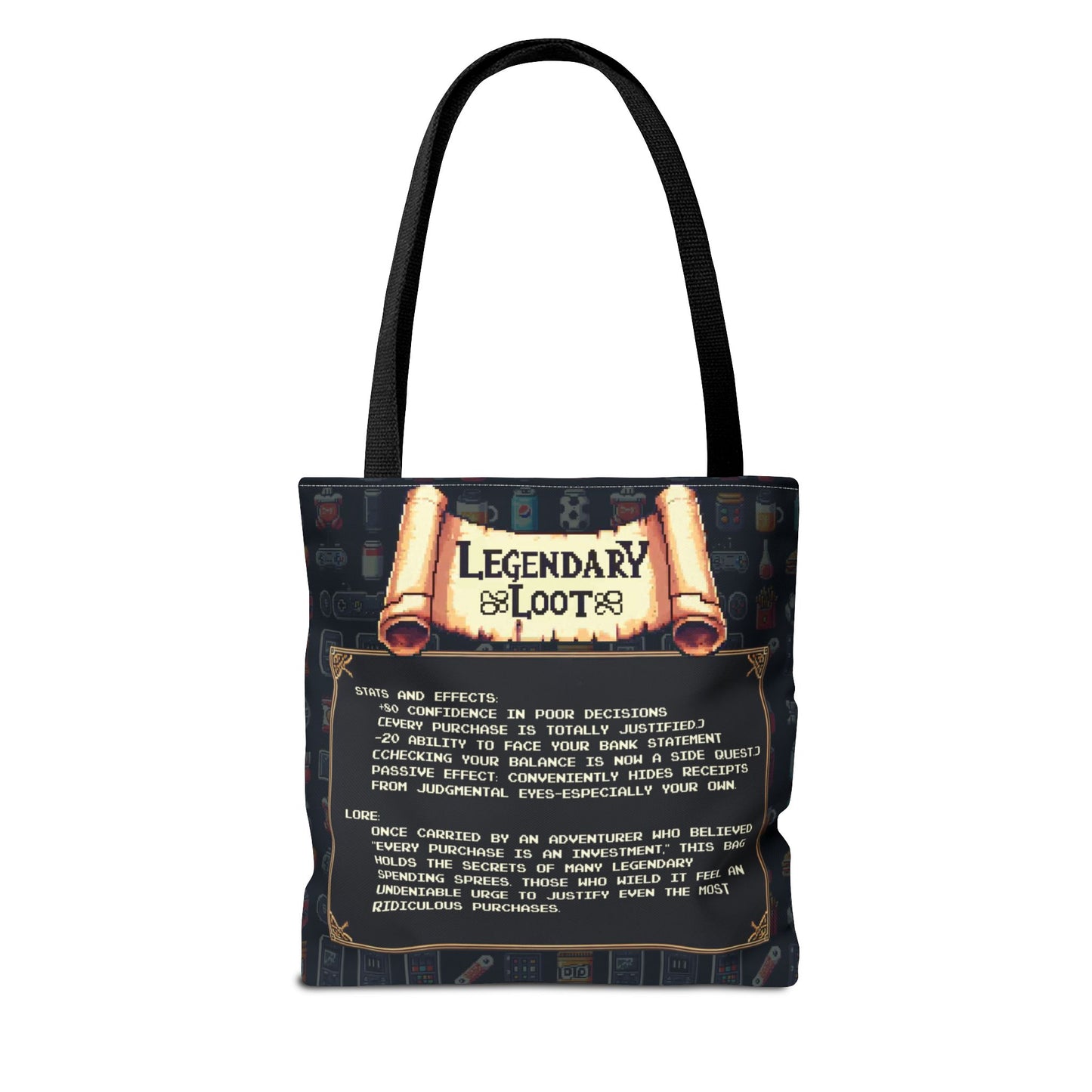 Legendary Quest Bag – Personalized Pixel Loot Carrier