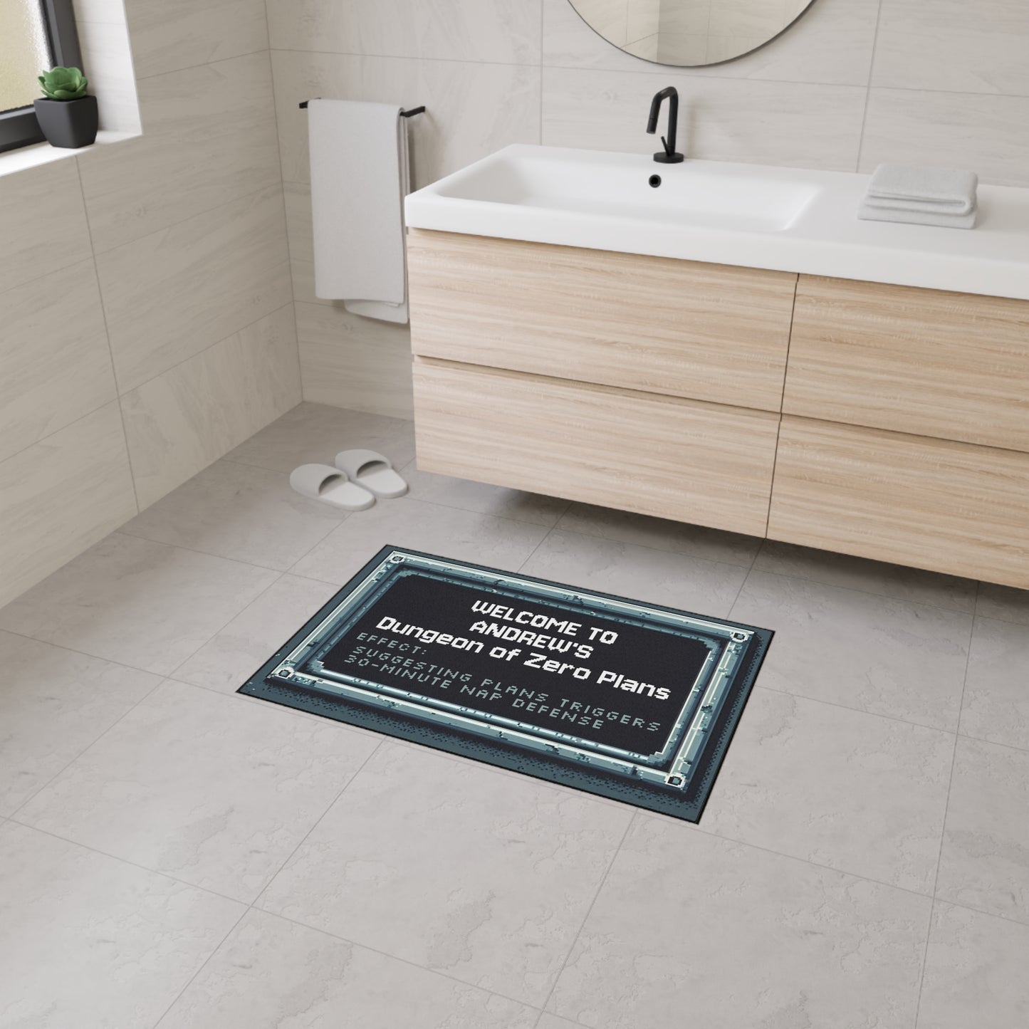 Dungeon of Zero Plans Doormat – Personalized with your NAME