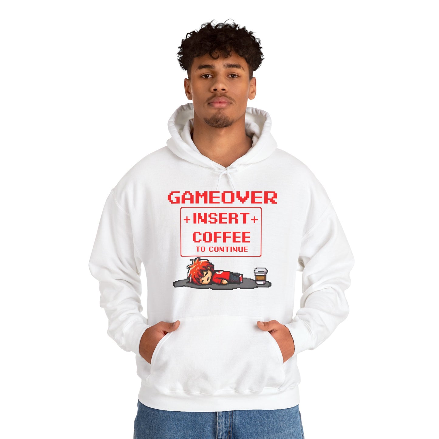 Respawn Hoodie of Low Battery – “Game Over, Insert Coffee to Continue”