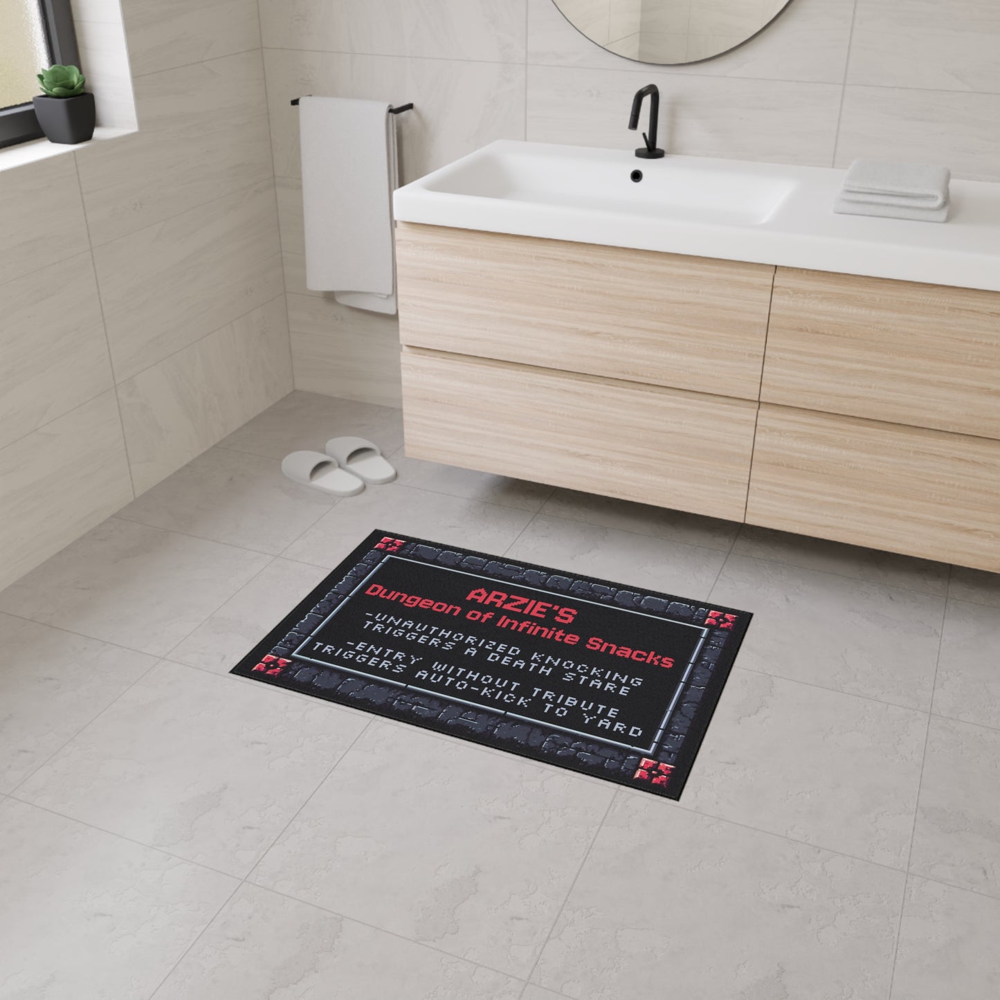 Dungeon of Infinite Snacks Doormat – Personalized with your NAME