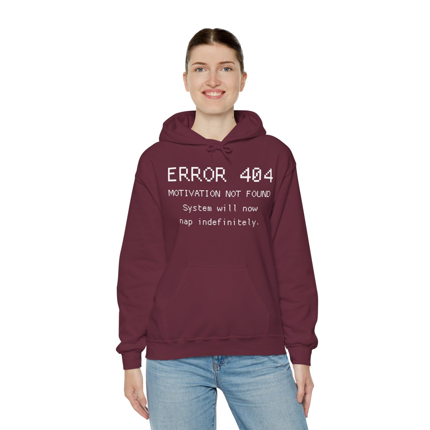 ERROR 404 Hoodie – Nap Mode Enabled