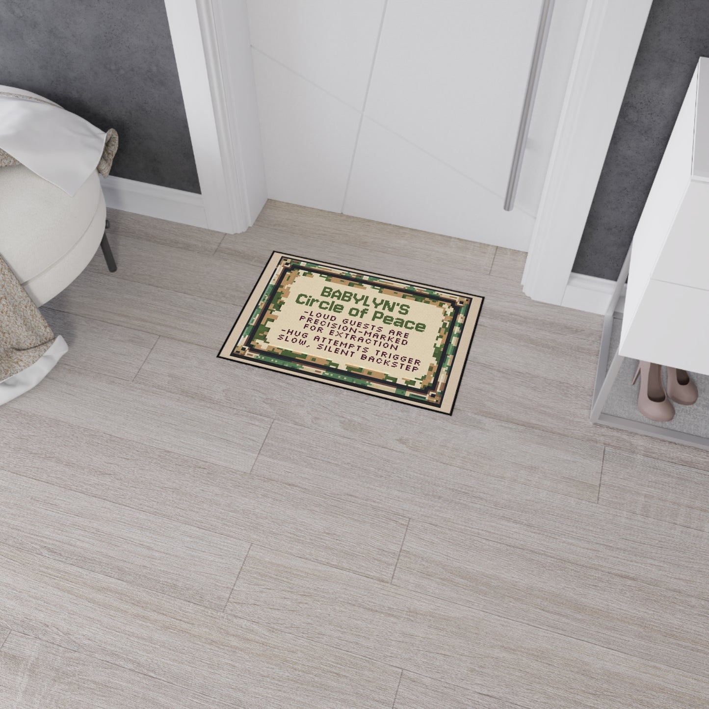 Circle of Peace – Personalized Doormat Tactical Entry Zone