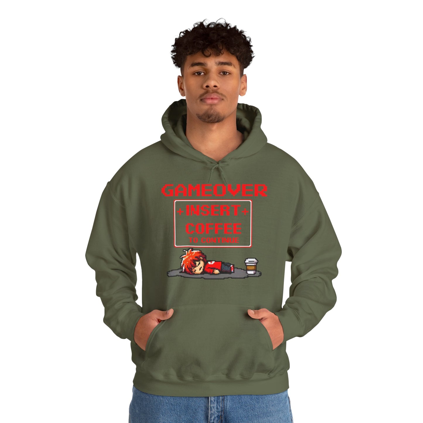 Respawn Hoodie of Low Battery – “Game Over, Insert Coffee to Continue”