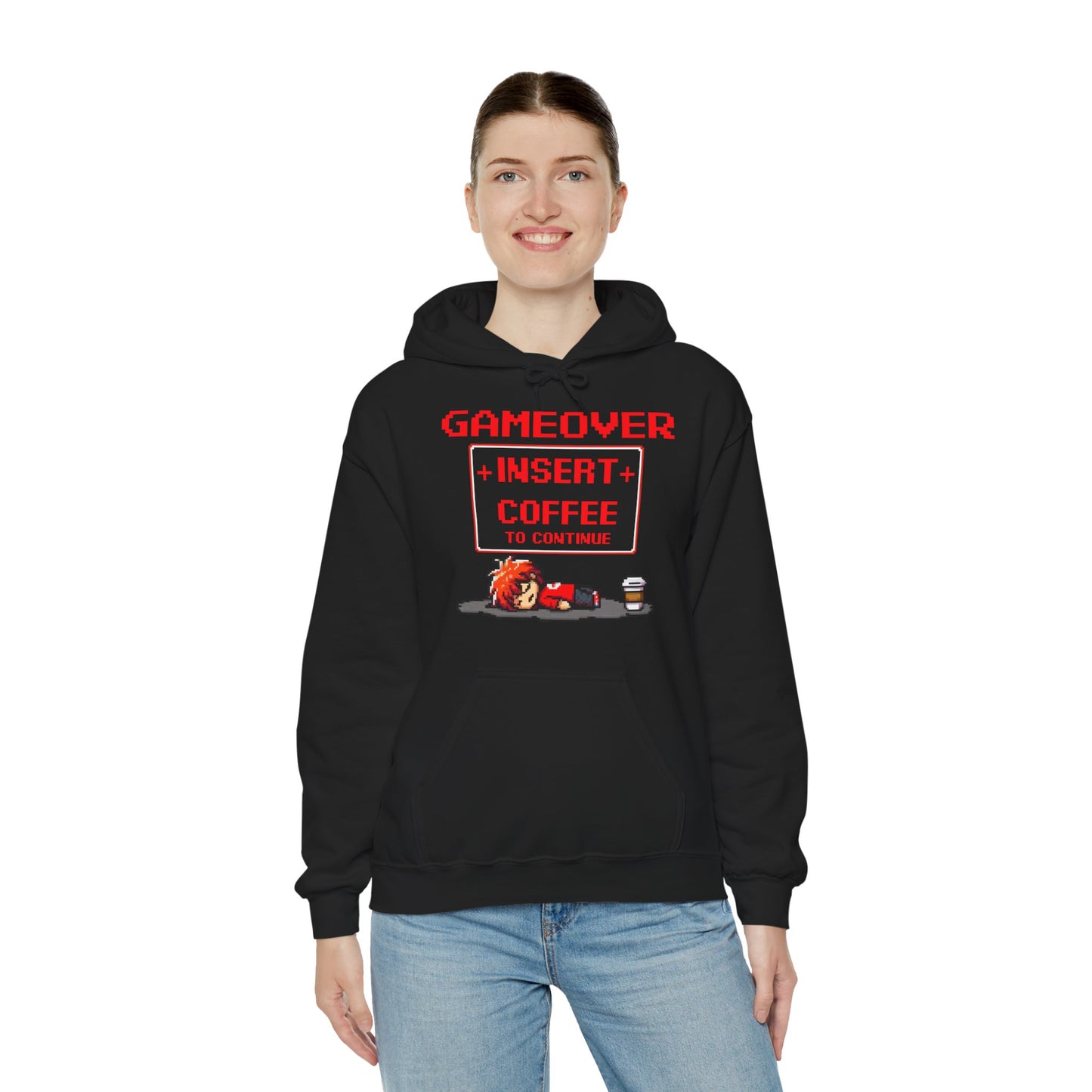 Respawn Hoodie of Low Battery – “Game Over, Insert Coffee to Continue”
