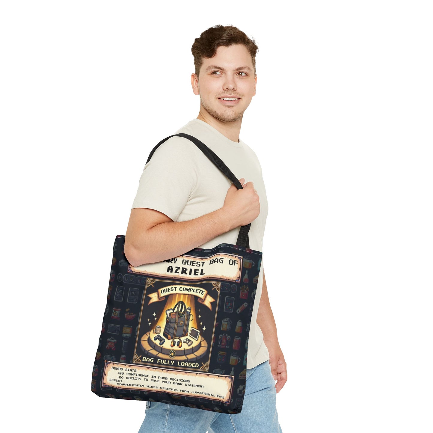 Legendary Quest Bag – Personalized Pixel Loot Carrier