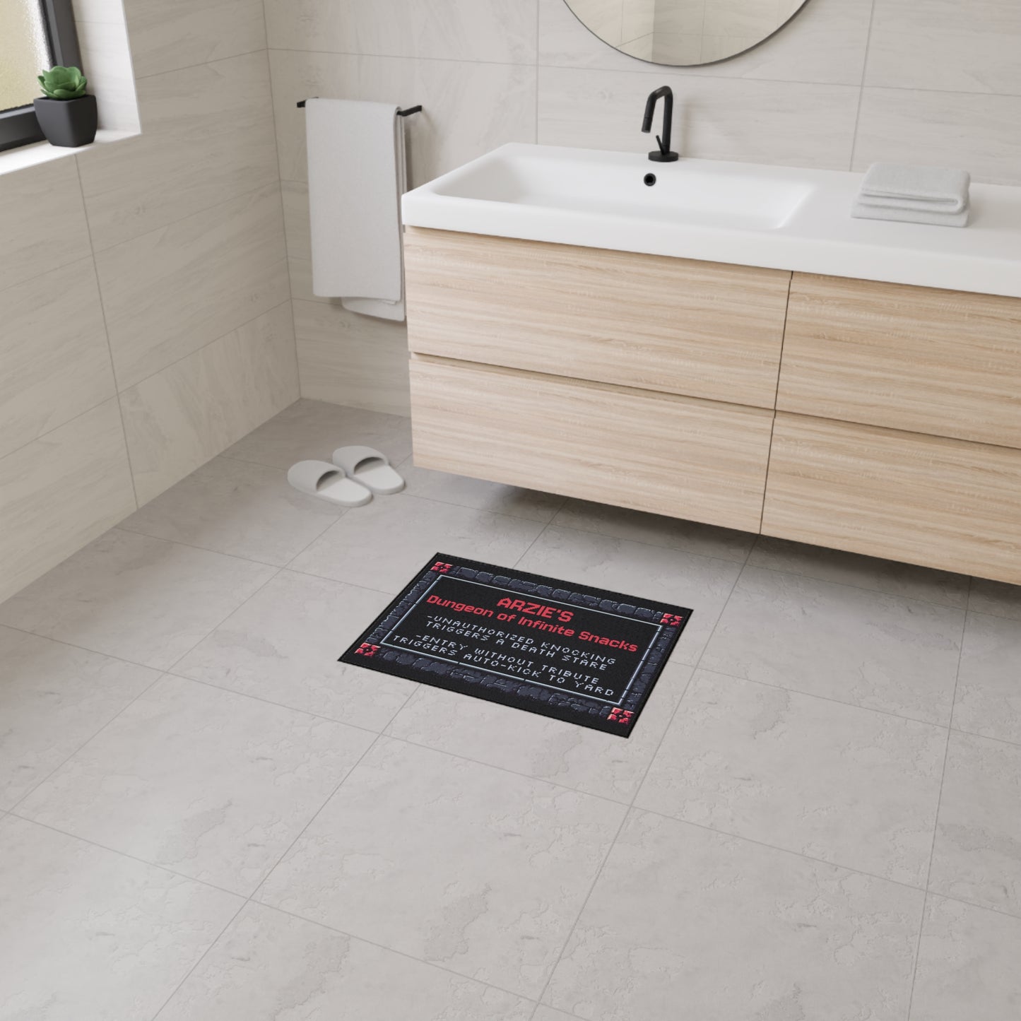 Dungeon of Infinite Snacks Doormat – Personalized with your NAME