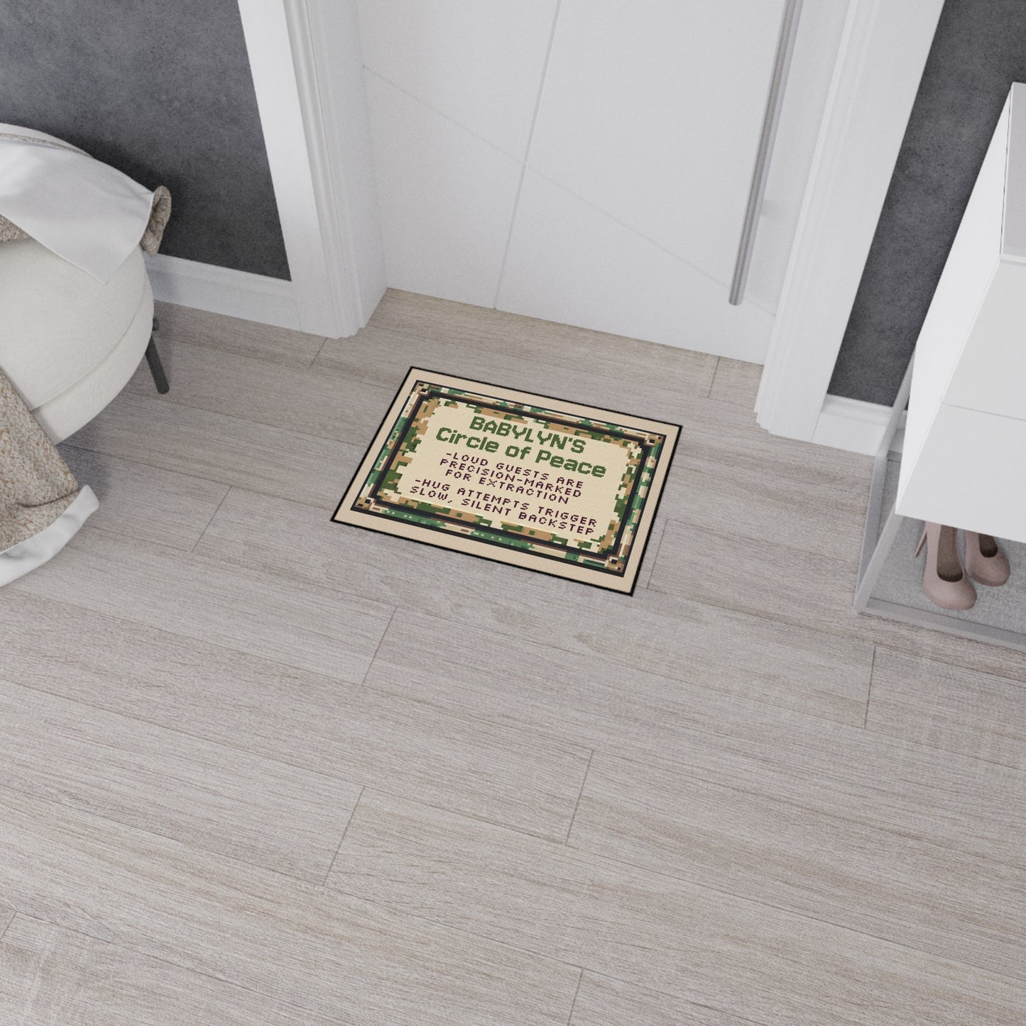 Circle of Peace – Personalized Doormat Tactical Entry Zone