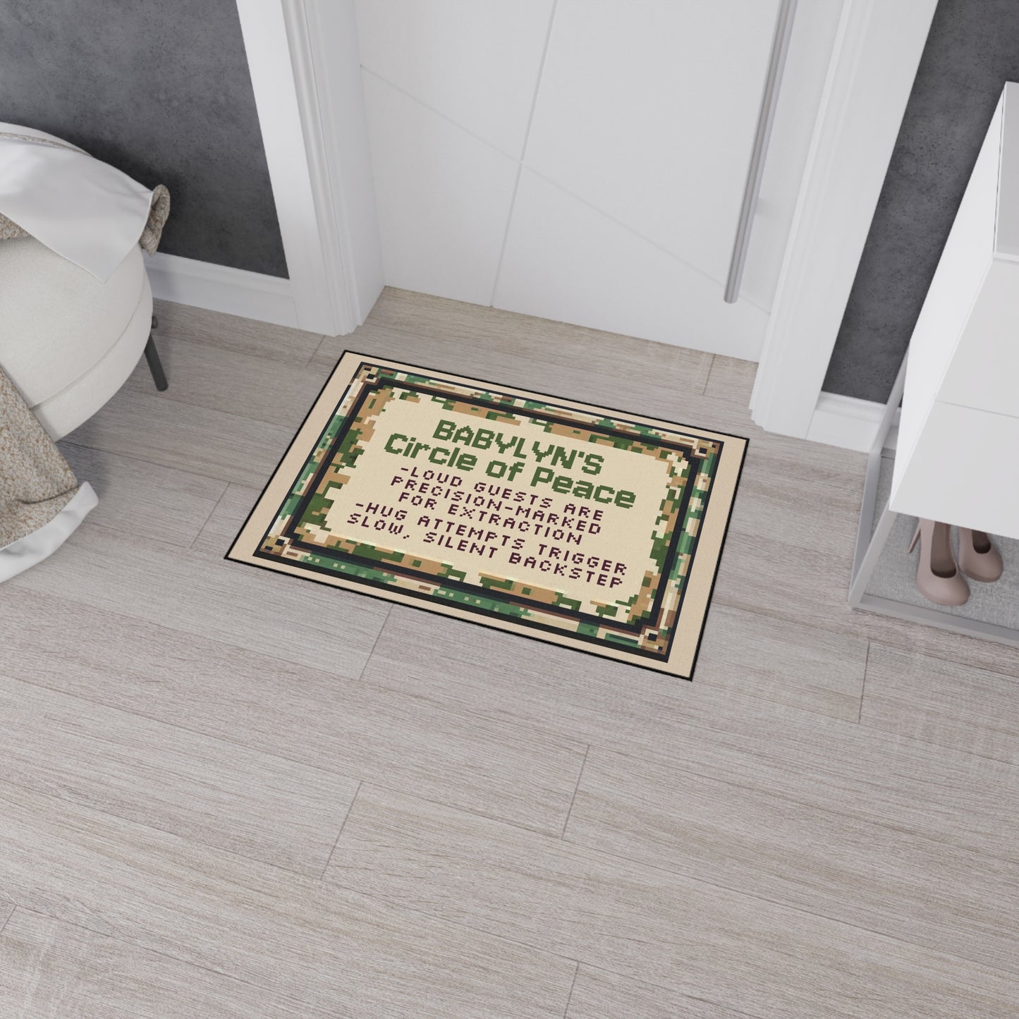 Circle of Peace – Personalized Doormat Tactical Entry Zone
