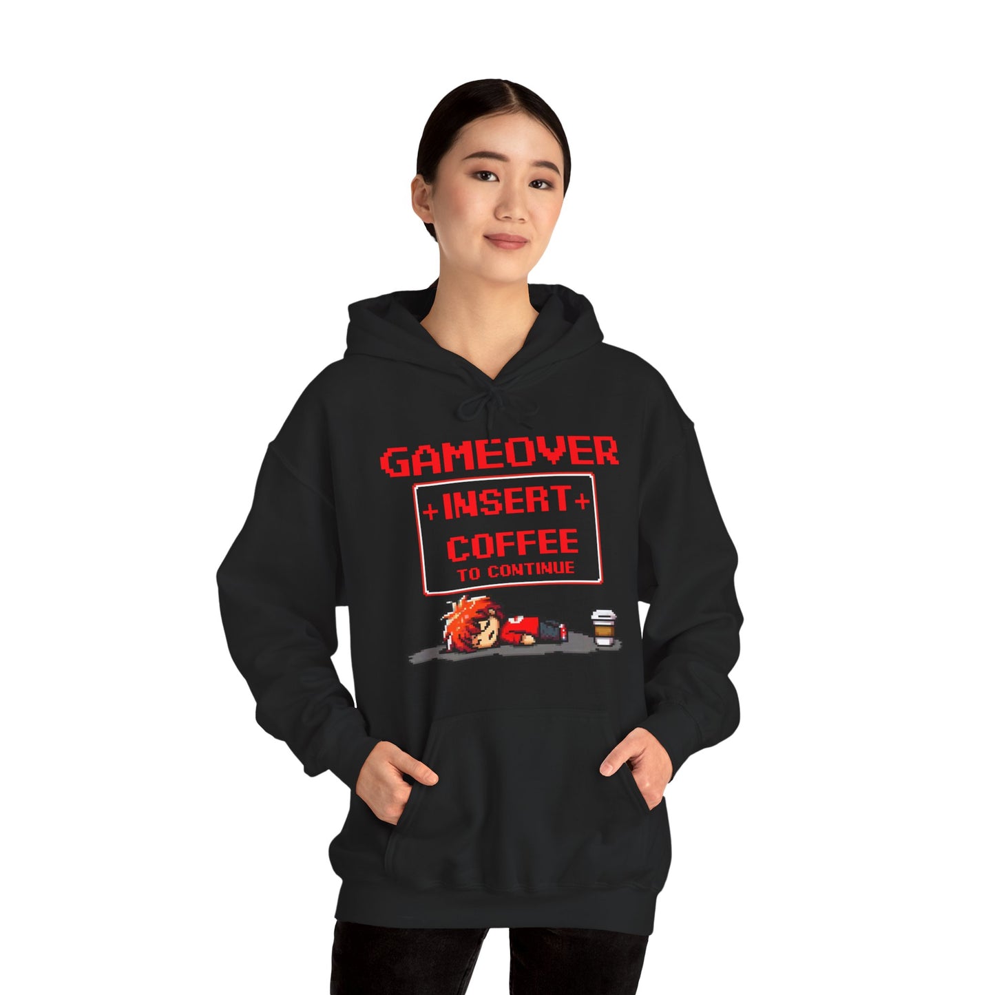 Respawn Hoodie of Low Battery – “Game Over, Insert Coffee to Continue”