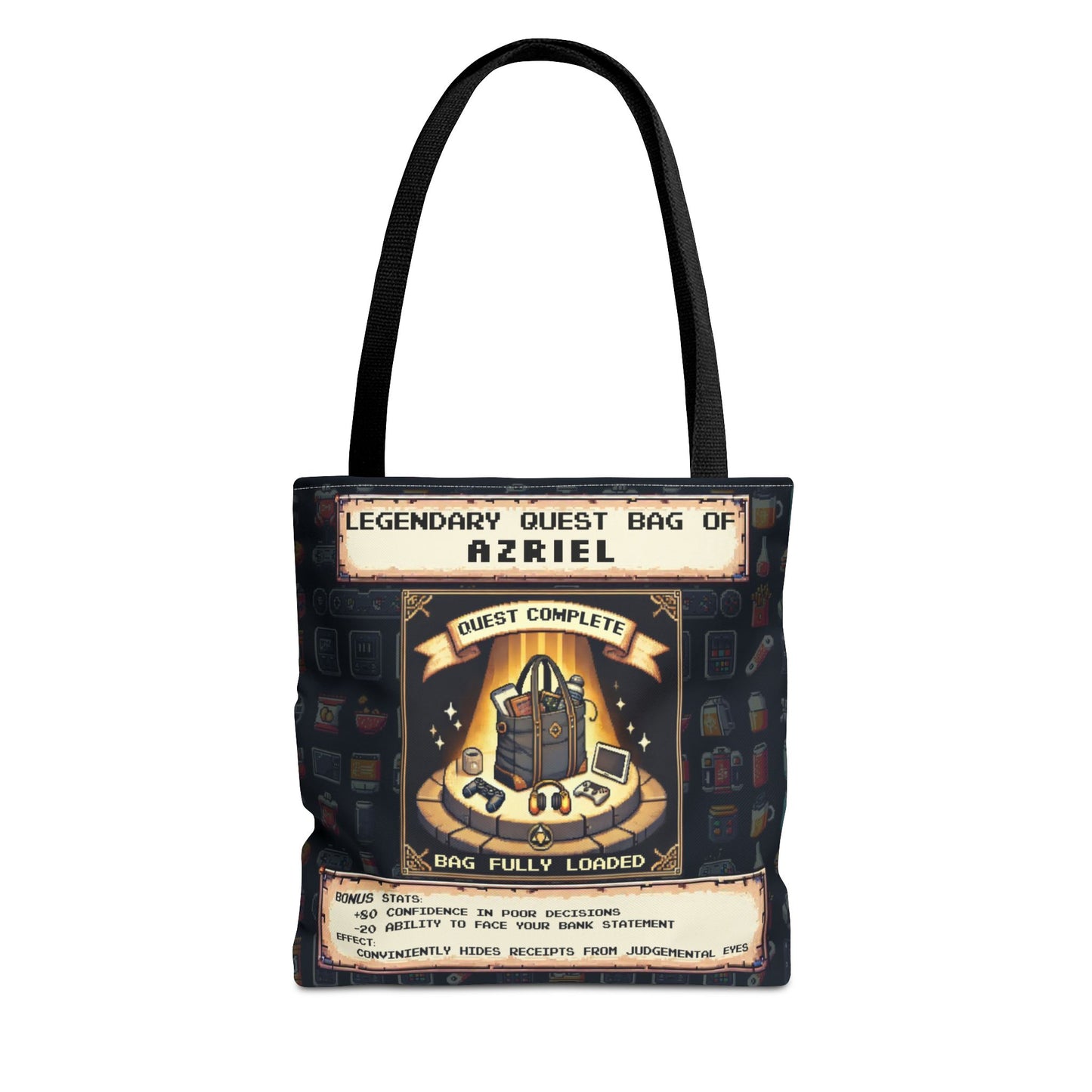 Legendary Quest Bag – Personalized Pixel Loot Carrier