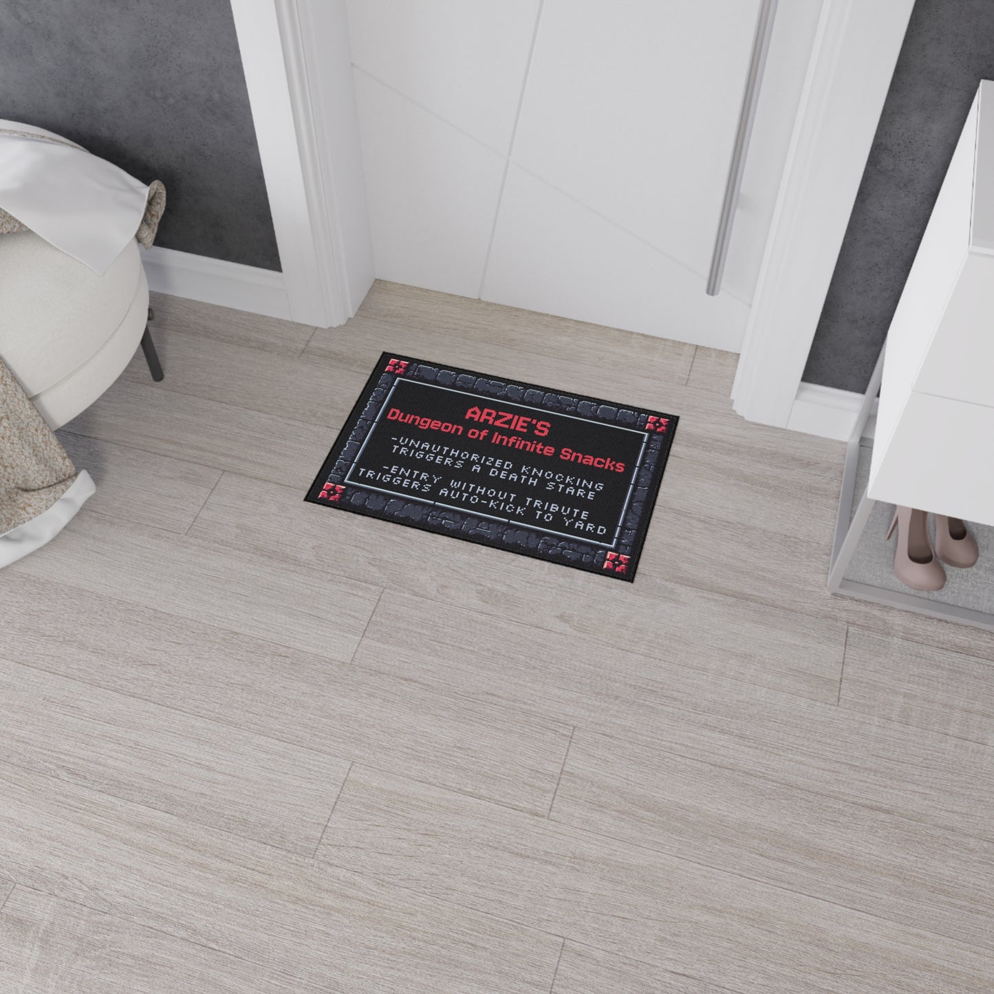 Dungeon of Infinite Snacks Doormat – Personalized with your NAME