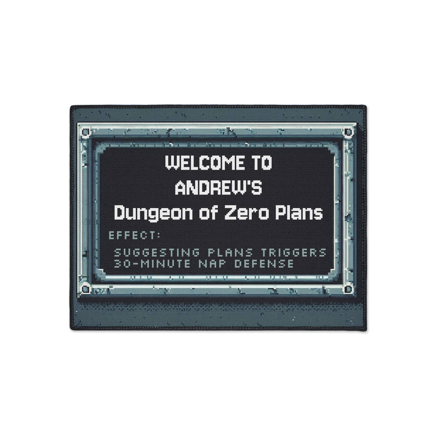 Dungeon of Zero Plans Doormat – Personalized with your NAME