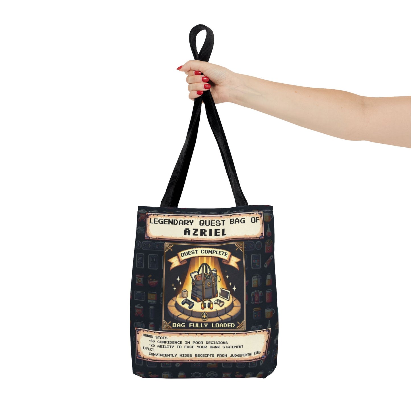 Legendary Quest Bag – Personalized Pixel Loot Carrier