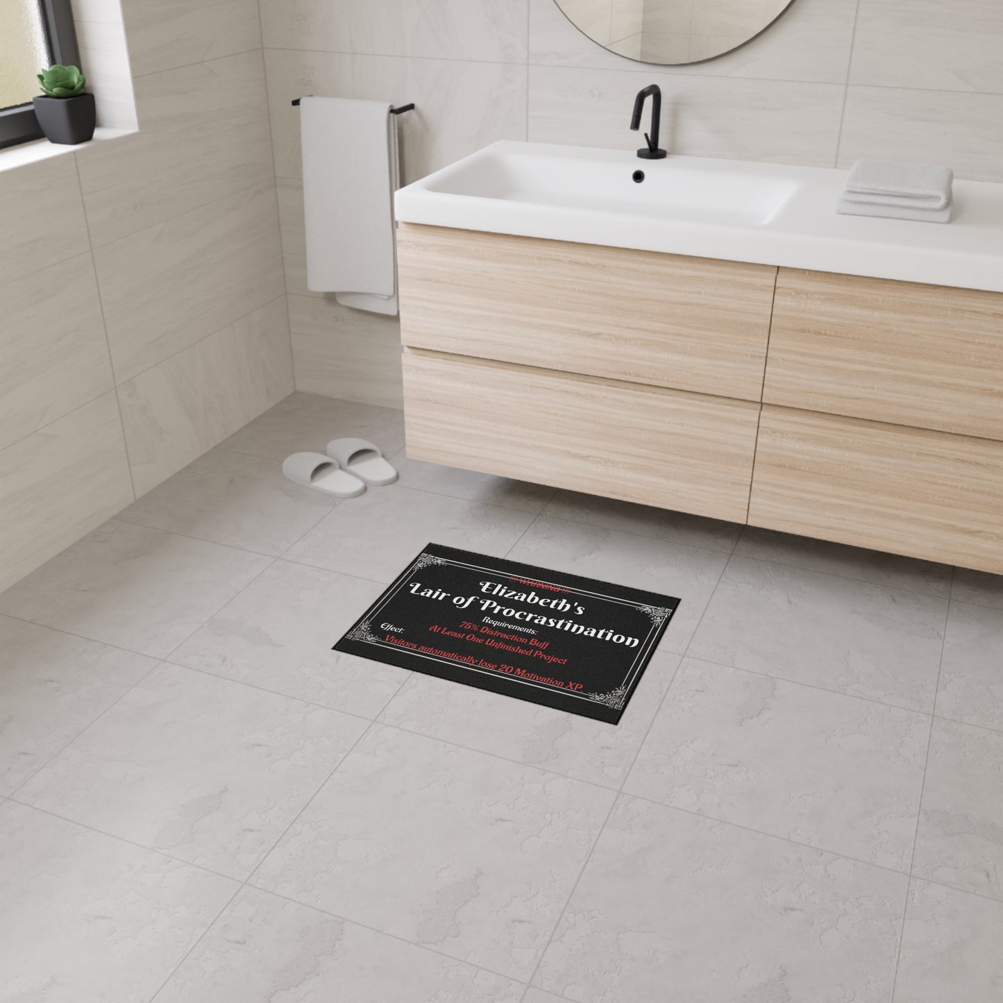 Lair of Procrastination Doormat – Personalized with your NAME