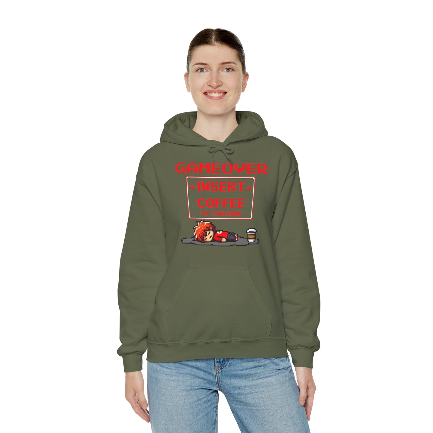Respawn Hoodie of Low Battery – “Game Over, Insert Coffee to Continue”