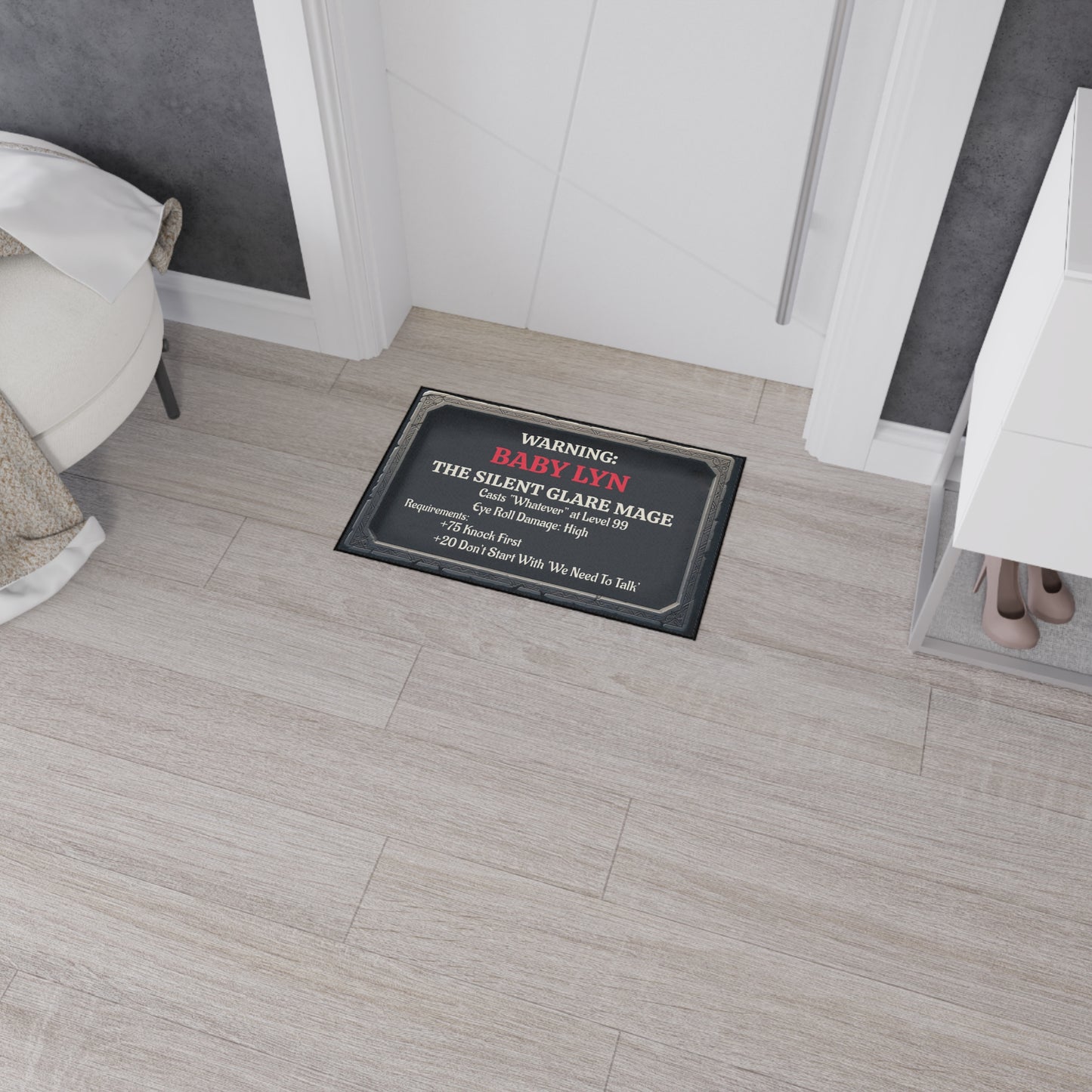 Silent Glare Mage Doormat - Personalized with your NAME