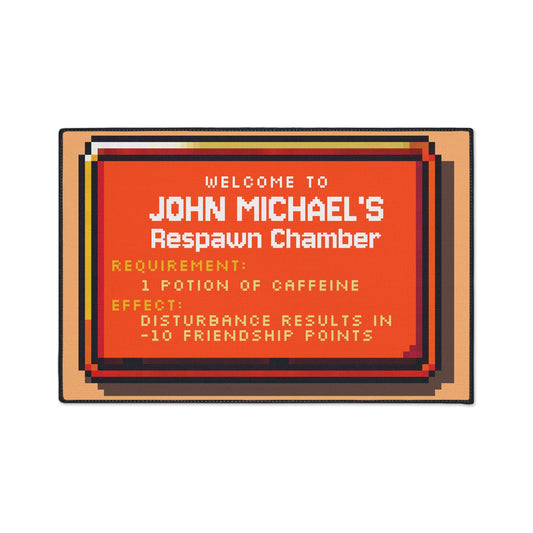 Respawn Chamber – Personalized Doormat for the Sleep-Deprived Hero