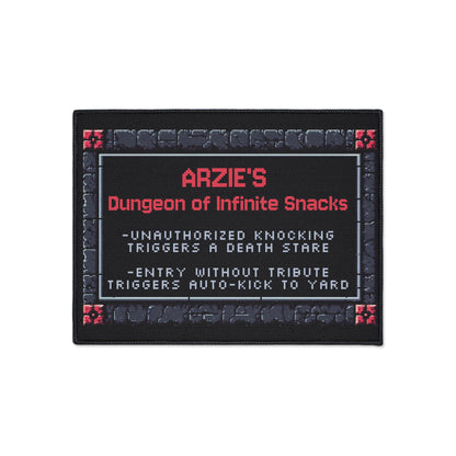 Dungeon of Infinite Snacks Doormat – Personalized with your NAME