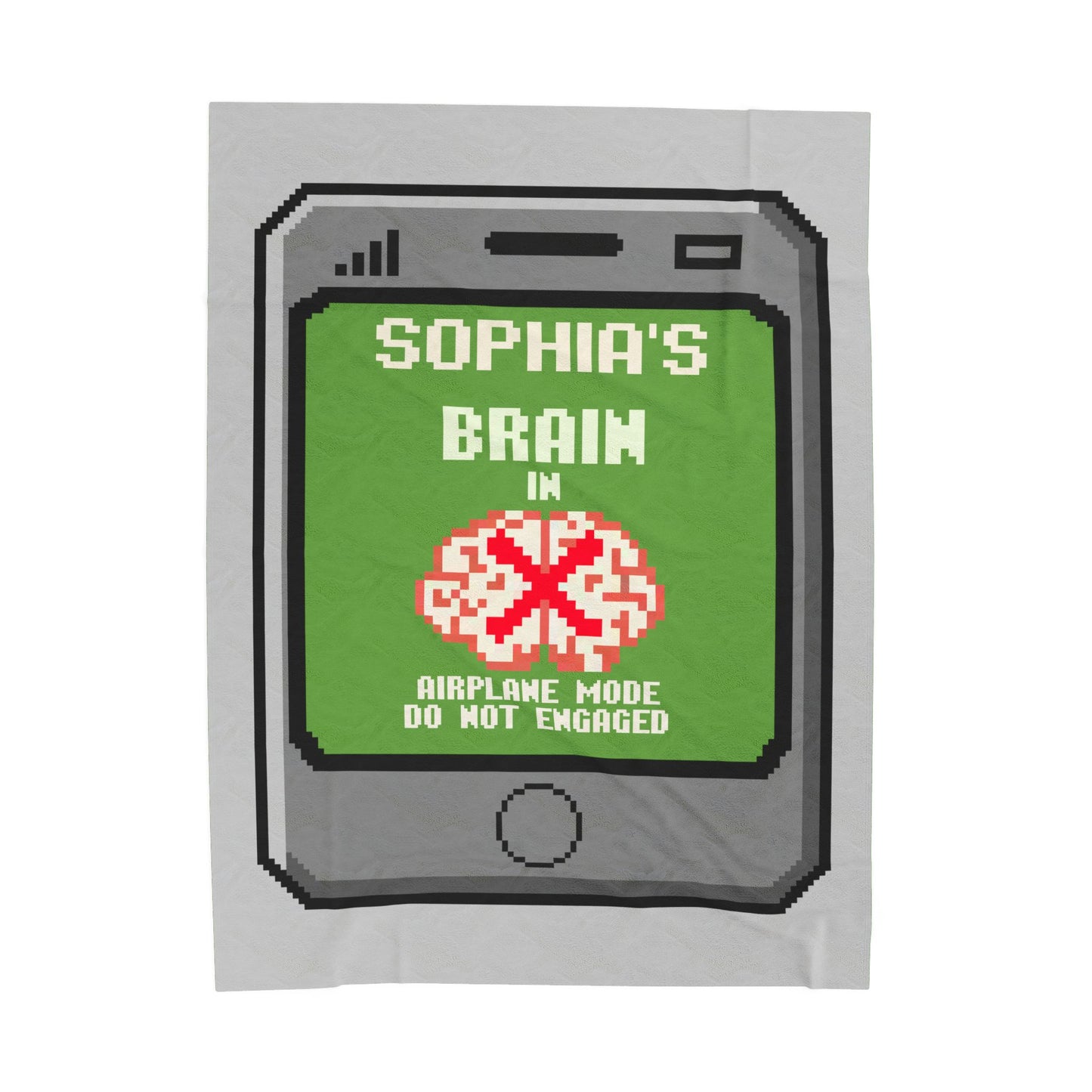 Brain in Airplane Mode - Personalized with your Name - Free Shipping