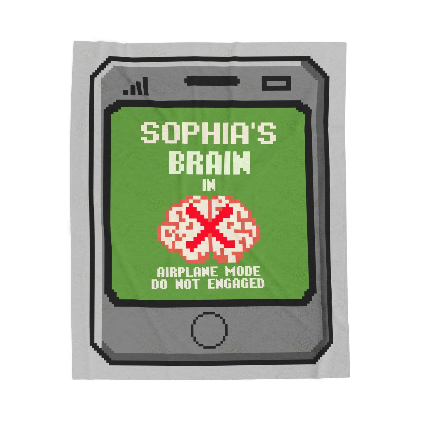 Brain in Airplane Mode - Personalized with your Name - Free Shipping