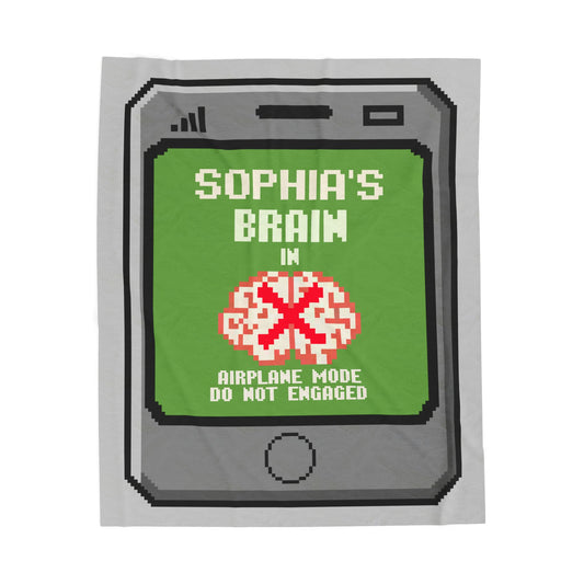 Brain in Airplane Mode - Personalized with your Name - Free Shipping