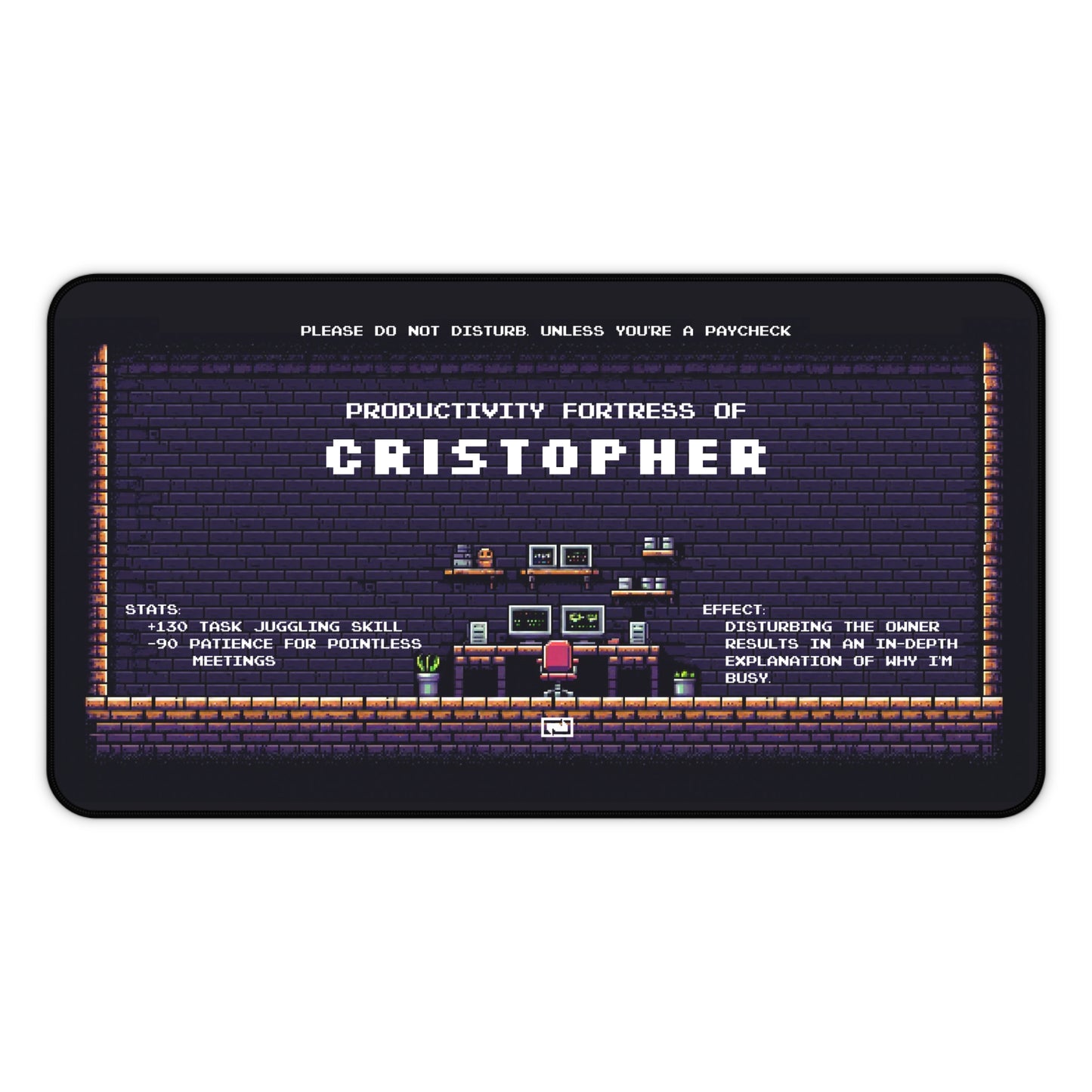 Personalized Desk Mat – Productivity Fortress