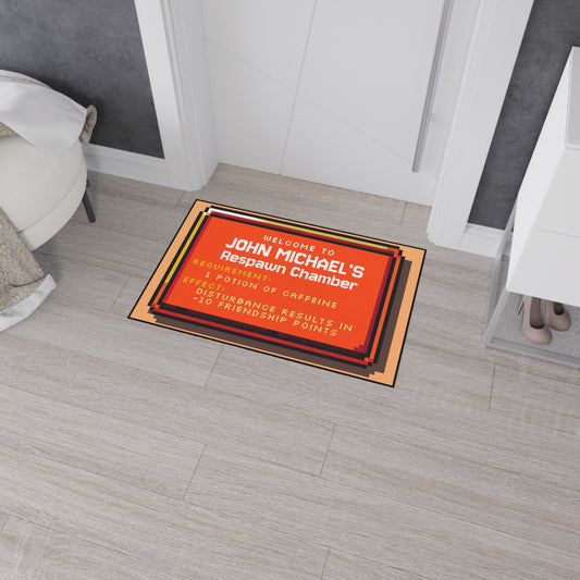 Respawn Chamber – Personalized Doormat for the Sleep-Deprived Hero
