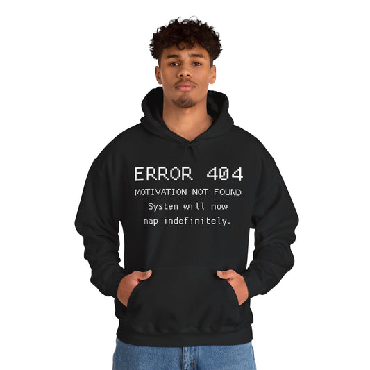 ERROR 404 Hoodie – Nap Mode Enabled