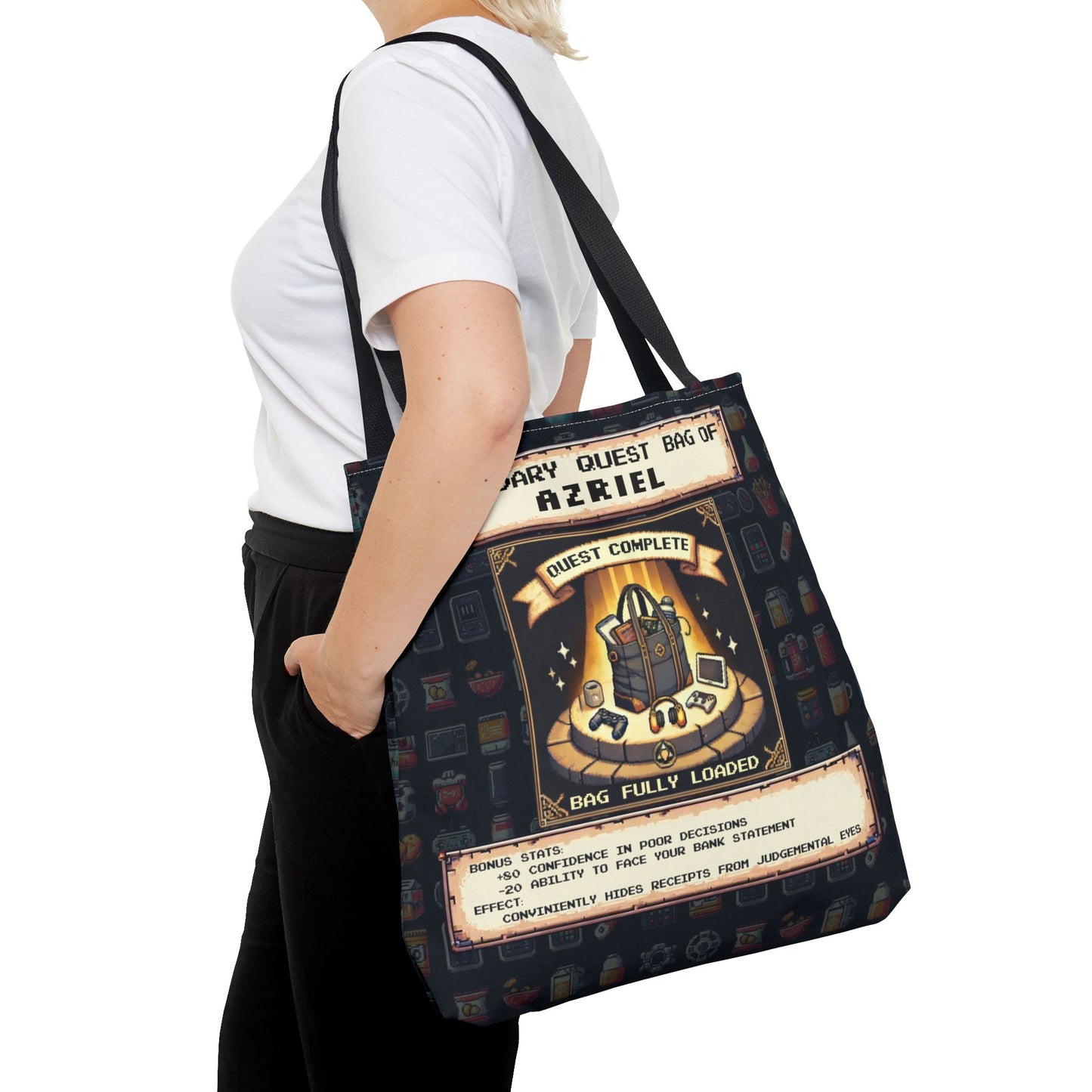 Legendary Quest Bag – Personalized Pixel Loot Carrier