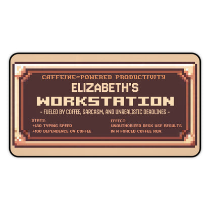 Coffee Core Console Deskpad - Personalized with your NAME