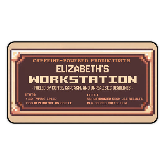 Coffee Core Console Deskpad - Personalized with your NAME