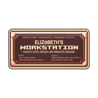 Coffee Core Console Deskpad - Personalized with your NAME
