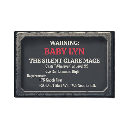 Silent Glare Mage Doormat - Personalized with your NAME