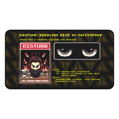 Caution: Deadline Desk pad - Personalized with your NAME