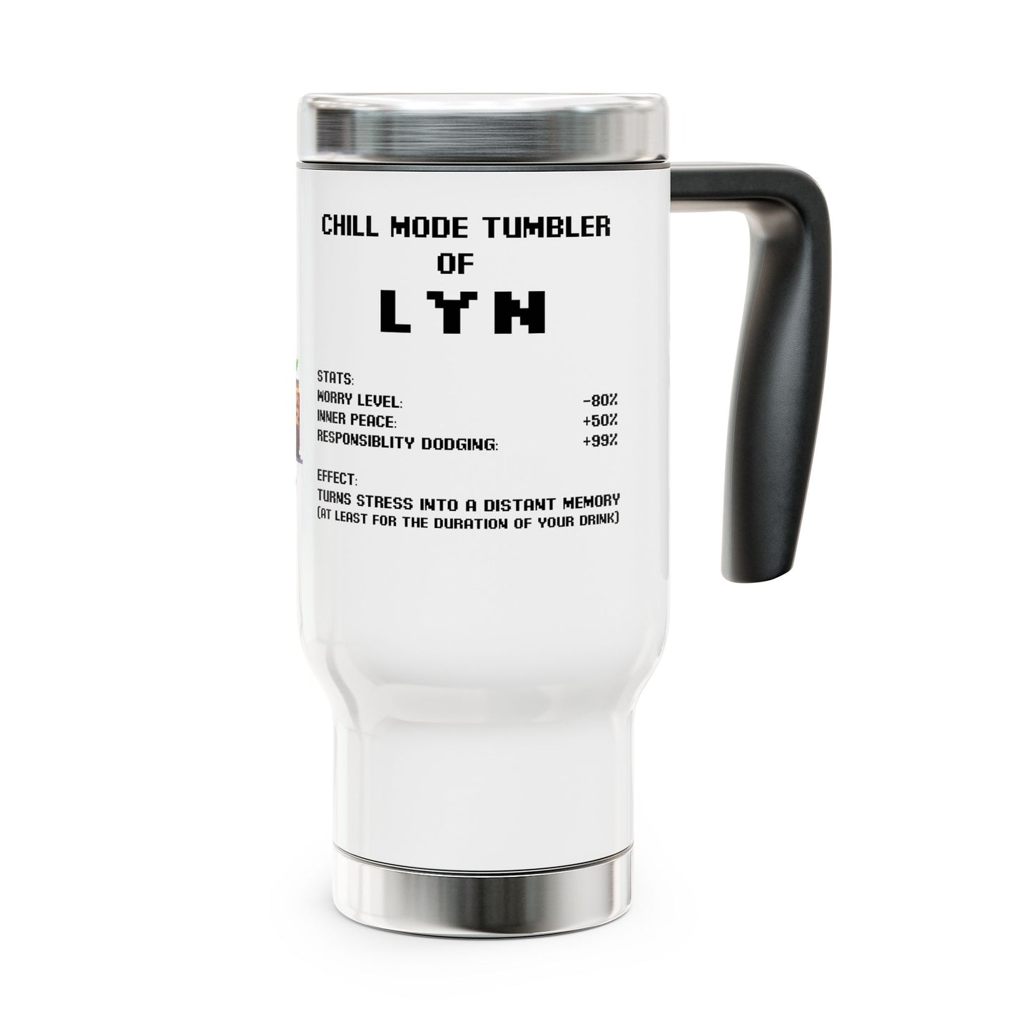 The Chill Mode Tumbler – Personalized 14oz Mug for Stress-Dodging Sorcerers