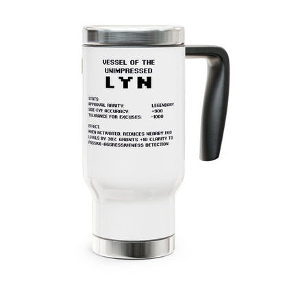 Vessel of the Unimpressed – 14oz Personalized Mug for Masters of the Disdainful Gaze