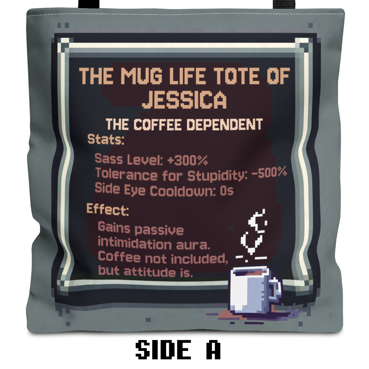 Mug life Personalized Tote Bag - Personalized with your name - Free Shipping