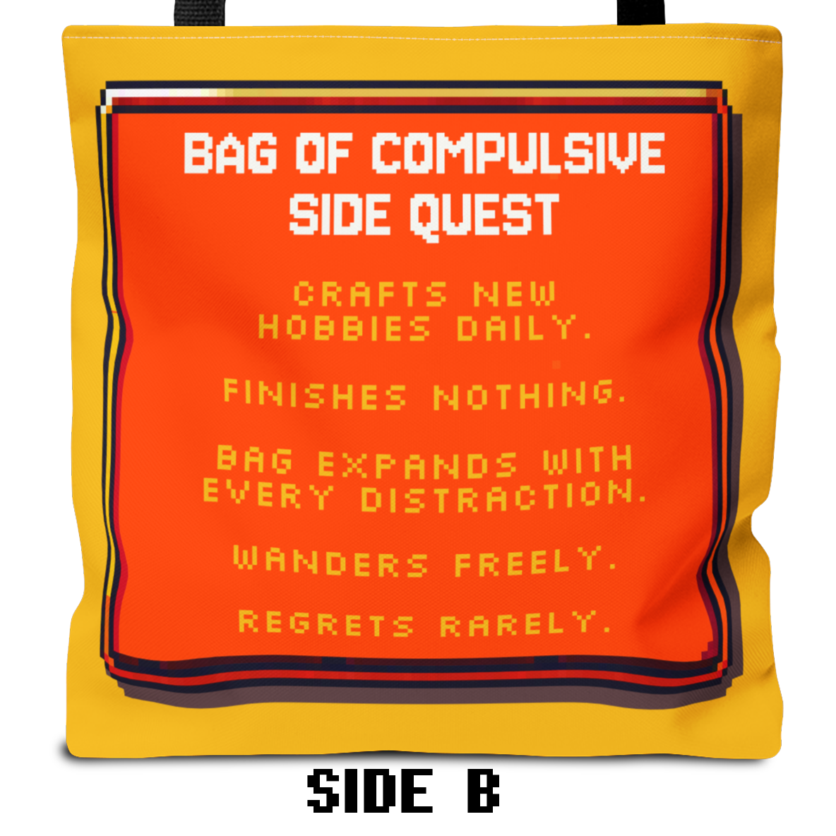 Bag of Compulsive Side Quest - - Personalized with your name - Free Shipping