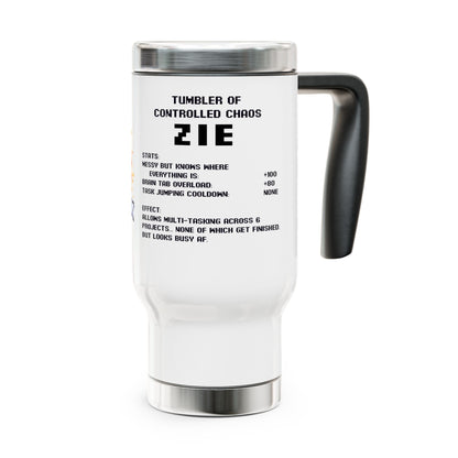 Tumbler of Controlled Chaos – 14oz Personalized Mug of Multitasking Mayhem