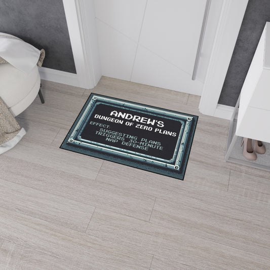 Dungeon of Zero Plans Doormat – Personalized with your name - Free Shipping